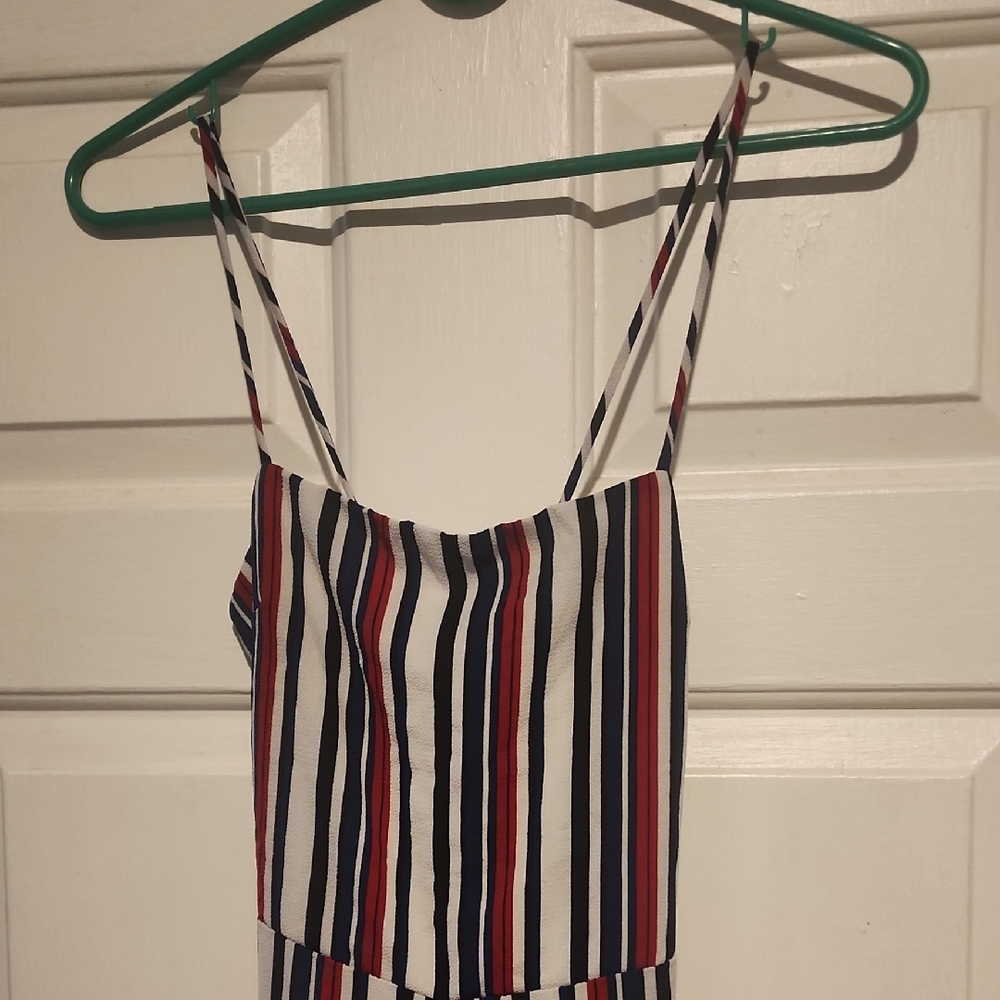Striped Spaghetti Strap Jumpsuit